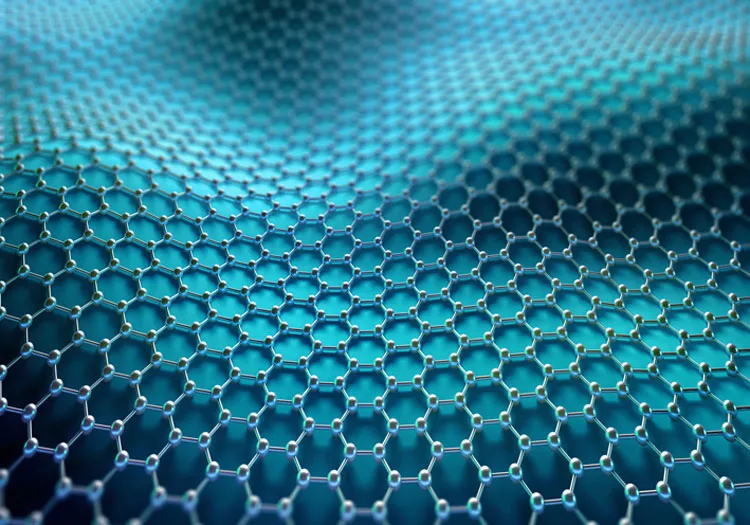 Graphene atomic lattice structure — single layer hexagonal carbon network